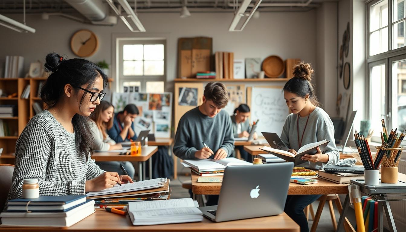 Modern university campus for students