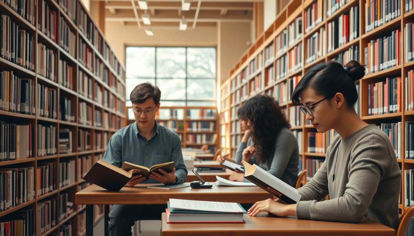 Student using learning strategies while studying